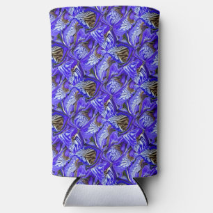 Rafraîchisseur Pour Canette Slim Fleur Iris Violet / Esthétique / Carrelé /