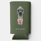 Rafraîchisseur Pour Canette Slim Fleurs d'autruche Art Déco Vert (Verso)