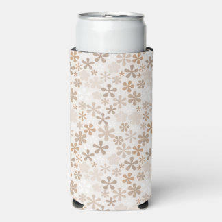 Rafraîchisseur Pour Canette Slim Fleurs de marguerite beige esthétique florale Dits