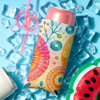 Rafraîchisseur Pour Canette Slim Fleurs Fantaisistes