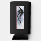 Rafraîchisseur Pour Canette Slim Fleurs rouges bleues Dragon noir (Verso)