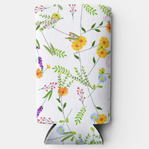 Rafraîchisseur Pour Canette Slim Fleurs sauvages de printemps été