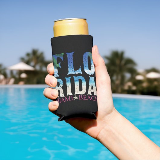 Rafraîchisseur Pour Canette Slim Floride, Miami Beach (Piscine in situ)