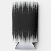 Rafraîchisseur Pour Canette Slim Flux De Ligne Cerclée Noir Et Blanc (Recto)