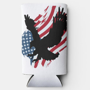 Rafraîchisseur Pour Canette Slim Flying Eagle Patriotic