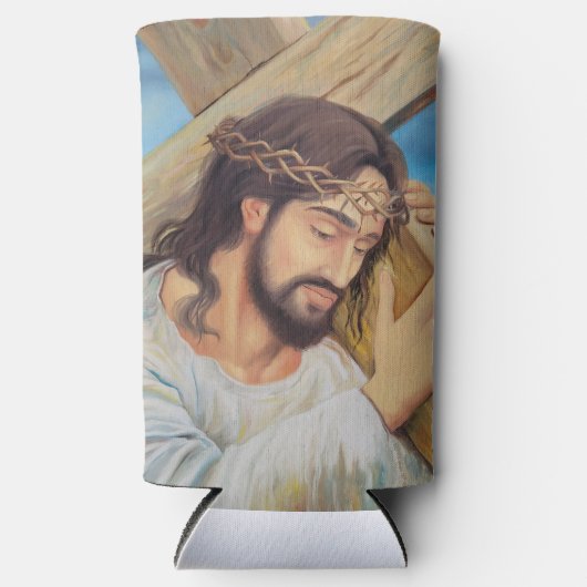 Rafraîchisseur Pour Canette Slim Foi chrétienne Jésus Christ (Recto)