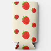 Rafraîchisseur Pour Canette Slim Fraise rouge rose (Recto)