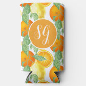 Rafraîchisseur Pour Canette Slim Fruit d'agrumes de monogramme (Recto)