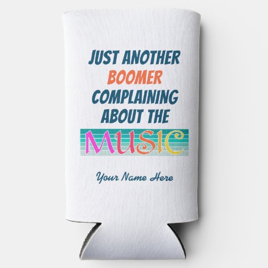 Rafraîchisseur Pour Canette Slim Funny Boomer Music Slide Can Cooler (Recto)