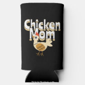 Rafraîchisseur Pour Canette Slim Funny Chicken Maman personnalisée (Verso)