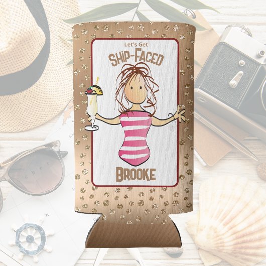 Rafraîchisseur Pour Canette Slim Funny Cruise Beach Vacances pour son Tropical