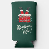 Rafraîchisseur Pour Canette Slim Funny Merry Christmas Santa Bottoms Up Friendmas (Recto)