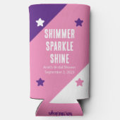Rafraîchisseur Pour Canette Slim Funny "Shimmer Sparkle Shine" Mariage Faveurs (Verso)