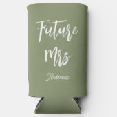 Rafraîchisseur Pour Canette Slim Future Mme Sage Vert Blanc Mariée  (Recto)