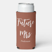 Rafraîchisseur Pour Canette Slim Future Mme Terracotta Mariée Marron Blanc  (Seltzer Recto)