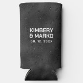 Rafraîchisseur Pour Canette Slim Glam texture noire avec étincelles (Recto)