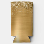 Rafraîchisseur Pour Canette Slim Glittery Gold Foil 21e anniversaire (Verso)