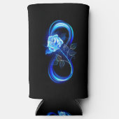 Rafraîchisseur Pour Canette Slim Glowing infinity with blue rose (Recto)