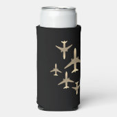 Rafraîchisseur Pour Canette Slim Gold Avions Air Seltzer Can Cooler (Seltzer Recto)