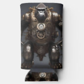 Rafraîchisseur Pour Canette Slim Gorille Futuriste Rétro Steampunk, (Verso)