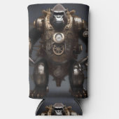 Rafraîchisseur Pour Canette Slim Gorille Futuriste Rétro Steampunk, (Recto)