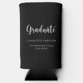 Rafraîchisseur Pour Canette Slim Graduation Party Script Décontracté simple (Recto)