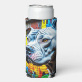 Rafraîchisseur Pour Canette Slim Graffiti Street Art City Pitbull Lover (Seltzer Recto)