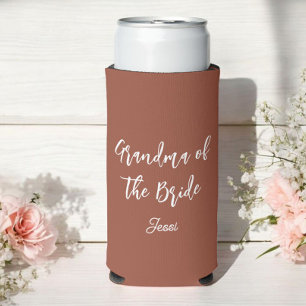 Rafraîchisseur Pour Canette Slim Grand-mère de la mariée Terracotta Mariage