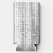 Rafraîchisseur Pour Canette Slim Grille industrielle noir et blanc moderne géométri (Verso)