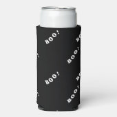 Rafraîchisseur Pour Canette Slim Halloween texte blanc sur noir (Seltzer Recto)