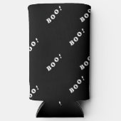 Rafraîchisseur Pour Canette Slim Halloween texte blanc sur noir (Recto)