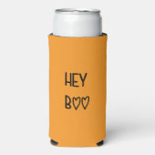 Rafraîchisseur Pour Canette Slim Heart Typography Hey Boo (Seltzer Recto)