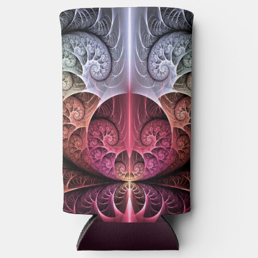 Rafraîchisseur Pour Canette Slim Heartbeat, Abstrait surreal Imaginaire Fractal Art (Recto)