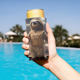 Rafraîchisseur Pour Canette Slim Hoops and Hangs : Le Slam Dunking Sloth,