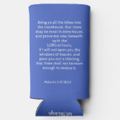 Rafraîchisseur Pour Canette Slim I Am a Tither - Citation d'affirmation - Bleu et b (Verso)