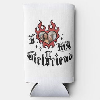 Rafraîchisseur Pour Canette Slim I Love My Girlfriend - Red - DingusDesign