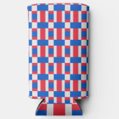 Rafraîchisseur Pour Canette Slim Impression Blocée Rouge Blanc Et Bleu (Recto)