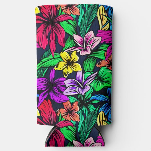 Rafraîchisseur Pour Canette Slim Impression hawaïenne (Recto)