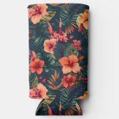 Rafraîchisseur Pour Canette Slim Impression hawaïenne (Recto)