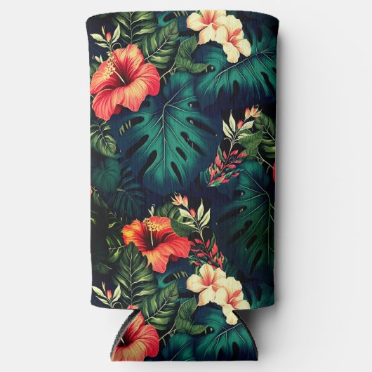 Rafraîchisseur Pour Canette Slim Impression hawaïenne (Recto)