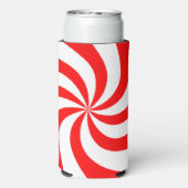 Rafraîchisseur Pour Canette Slim Impression spirale rouge et blanche (Seltzer Verso)