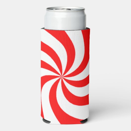 Rafraîchisseur Pour Canette Slim Impression spirale rouge et blanche (Seltzer Verso)