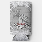 Rafraîchisseur Pour Canette Slim Infirmière à main Caduceus (Recto)