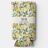 Rafraîchisseur Pour Canette Slim Initiales de monogramme Citrons nom (Recto)