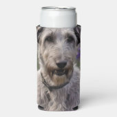 Rafraîchisseur Pour Canette Slim Iris Irish Wolfhound, (Seltzer Recto)