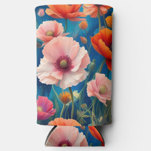 Rafraîchisseur Pour Canette Slim Jardin de fleurs de pavots multicolores-47569