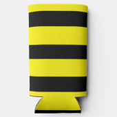 Rafraîchisseur Pour Canette Slim Jaune et noir rayé (Verso)