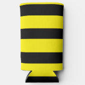 Rafraîchisseur Pour Canette Slim Jaune et noir rayé (Recto)
