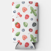 Rafraîchisseur Pour Canette Slim Joli Motif Berry aquarelle (Recto)