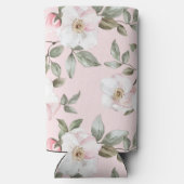 Rafraîchisseur Pour Canette Slim Jolies fleurs roses et blanches   (Verso)